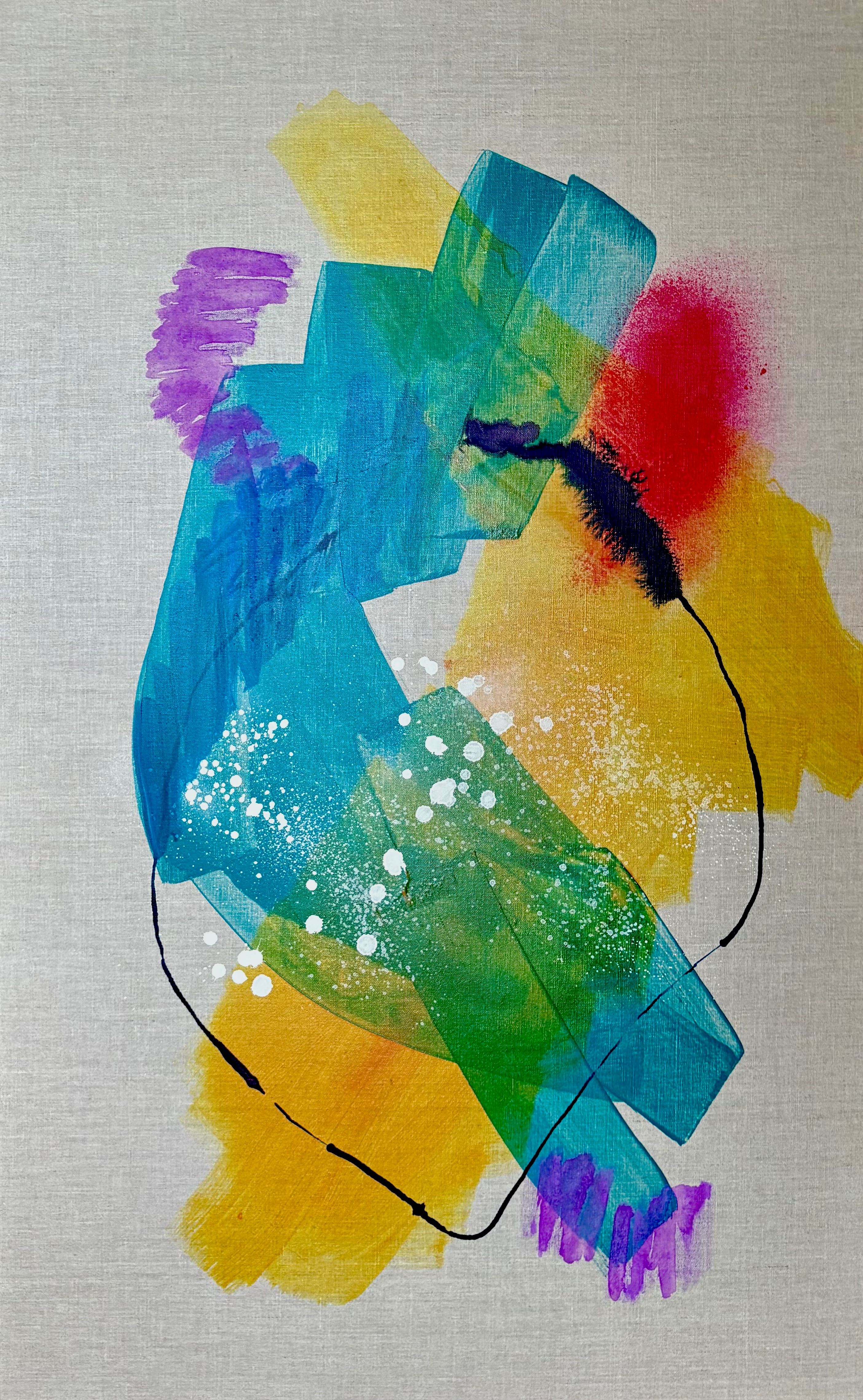 "Small Changes, Big Impact"
30x48 inches
Mixed Media on Linen
2026