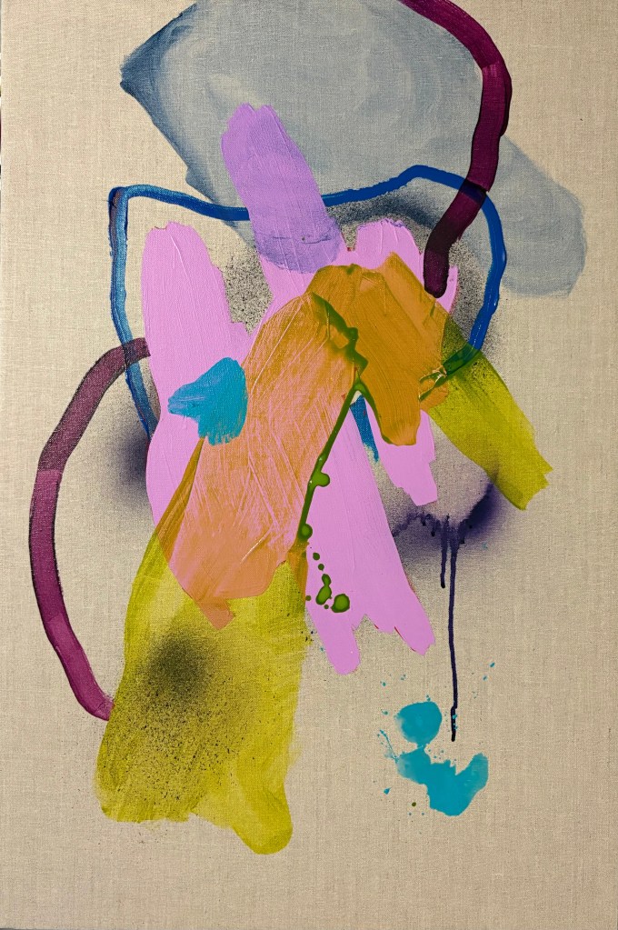 "Strength Amidst Fear"
20x30 inches
Mixed Media on Linen
2026