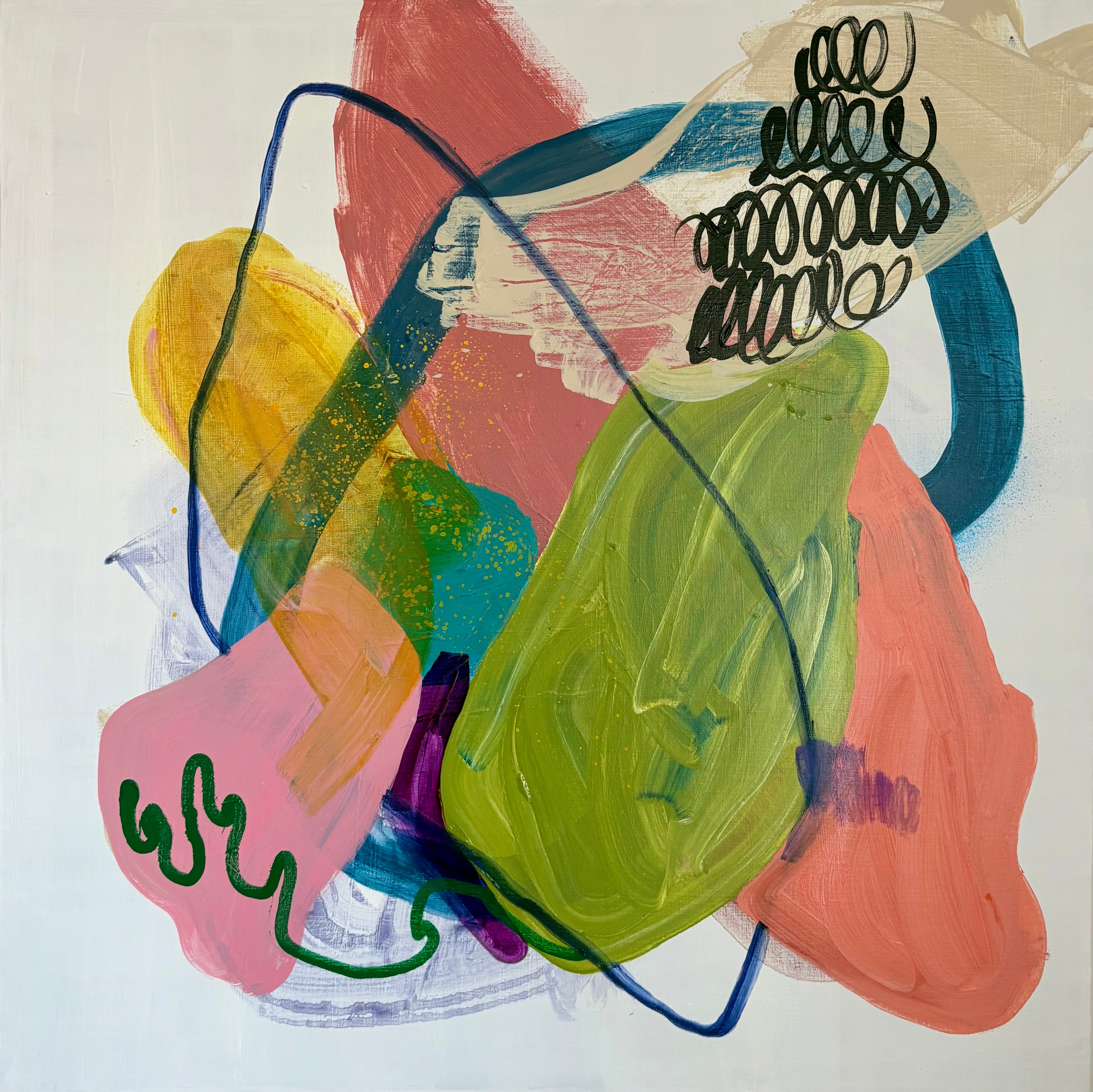 "Softness and Strength"
36x36 inches
Mixed Media on Linen
2026