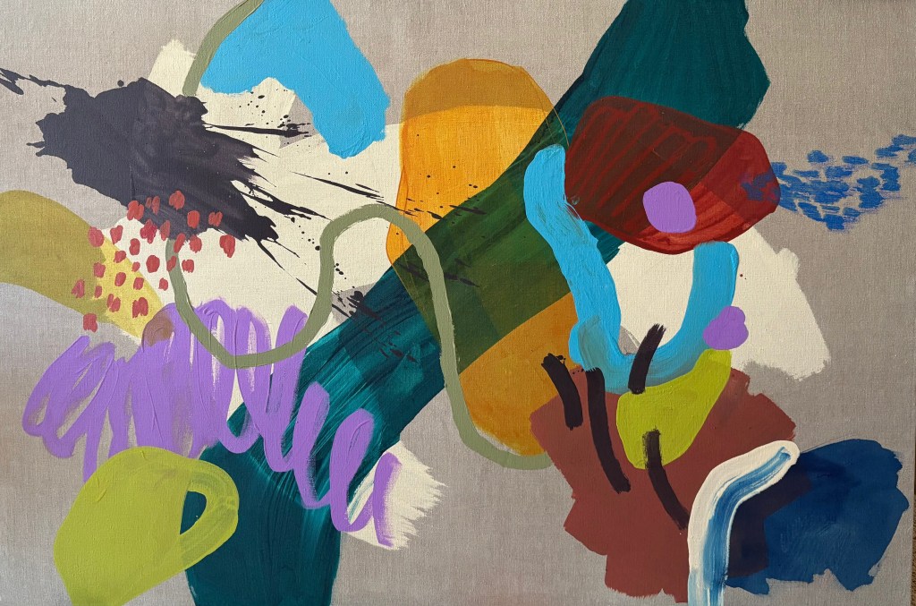 "Building A Life Worth Living"
60x40 inches
Mixed Media on Linen
2026